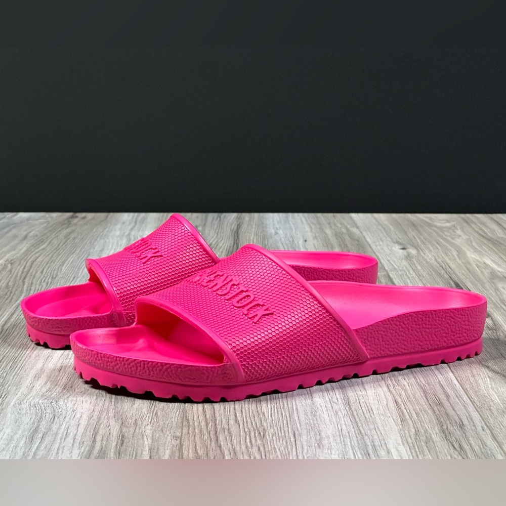 Birkenstock Women's Barbados EVA Sandals Hot Pink Size US 8 EU 39 New Slip Ons